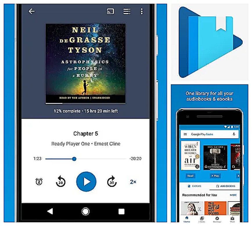 aplicacion para escuchar audiolibros Google Play Libros