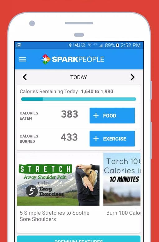 app movil SparkPeople Haciendo que la Nutrición Sea Divertida